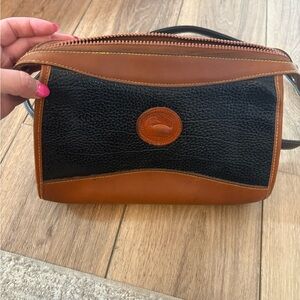 Dooney and Bourke Vintage Classic Black and Brown Leather Bag